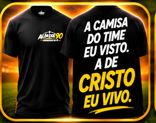 Camiseta Cristã Além dos 90 | O Jogo Termina, Eternidade Não - Fé e Propósito - Jesus é Minha Salvação - Minha Vida Pertence a Cristo - Vivo - Cristo