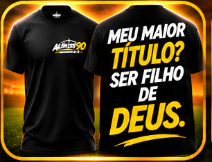 Camiseta Cristã Além dos 90 | O Jogo Termina, Eternidade Não - Fé e Propósito - Meu Titulo é Deus.