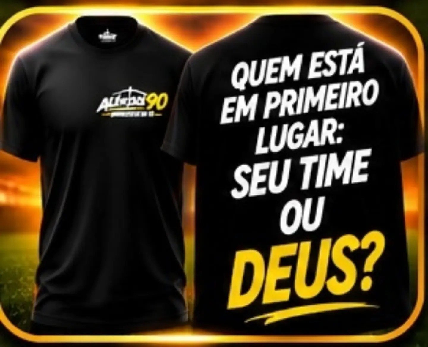 Camiseta Cristã Além dos 90 | O Jogo Termina, Eternidade Não - Deus Permanece.